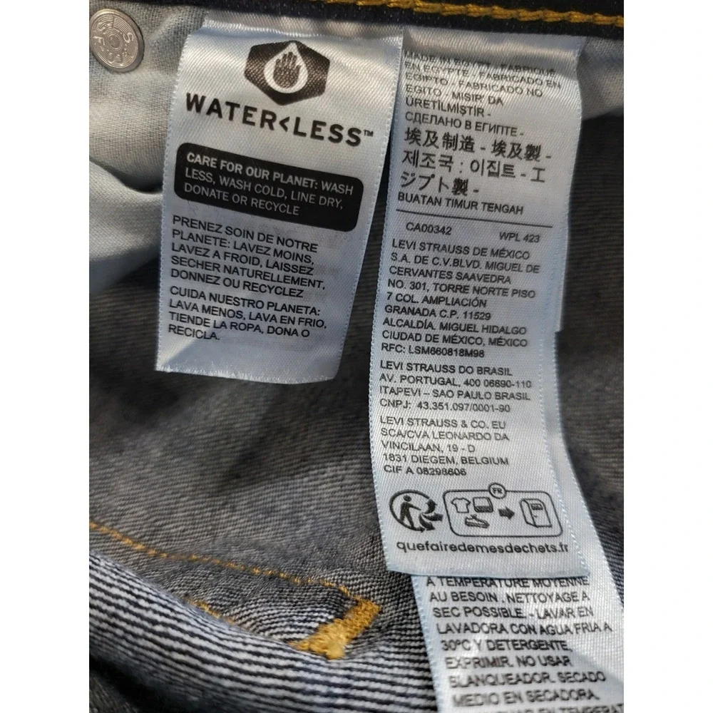 Levis 550 Relaxed Fit Jeans Mens 56x30 Dark Wash Indigo Denim Pants
